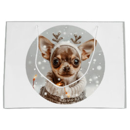 Kerst Chihuahua Rendier Hond Groot Cadeauzakje
