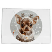 Kerst Chihuahua Rendier Hond Groot Cadeauzakje (Achterkant)