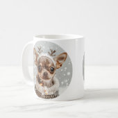 Kerst Chihuahua Rendier Hond Koffiemok (Voorkant links)