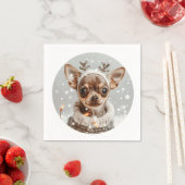 Kerst Chihuahua Rendier Hond Servet (Insitu)