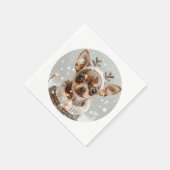 Kerst Chihuahua Rendier Hond Servet (Hoek)