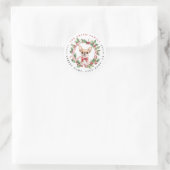 Kerst Chihuahua Ronde Stickers (Tas)