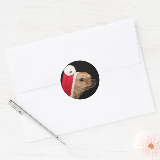 Kerst Chihuahua stickers (Envelop)