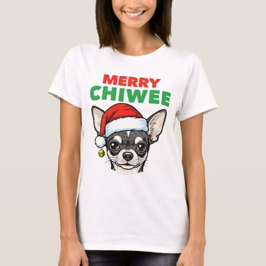 Kerst Chihuahua T-shirt (Voorkant)