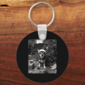 Kerst Chihuahua Vangen Op Camera Sleutelhanger (Voorkant)