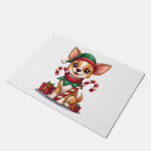 Kerst Chihuahua Vrolijkheid Deurmat (Schuin)