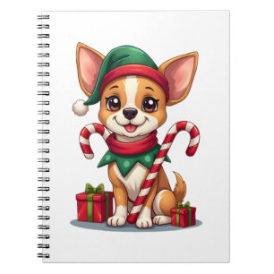 Kerst Chihuahua Vrolijkheid Notitieboek