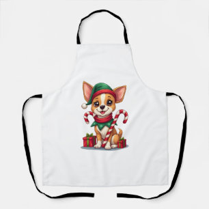 Kerst Chihuahua Vrolijkheid Schort