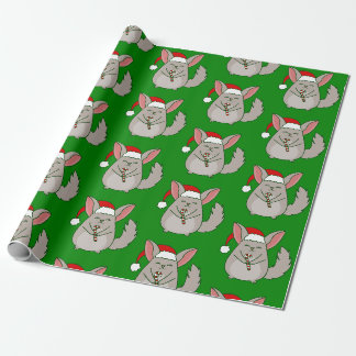 kerst Chinchailla kerstman suikerstok Cadeaupapier