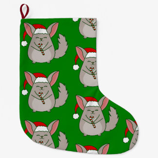 kerst Chinchailla kerstman suikerstok Grote Kerstsok