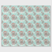 kerst chinchillas cadeaupapier (Vlak)