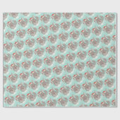 kerst chinchillas cadeaupapier (Vlak)