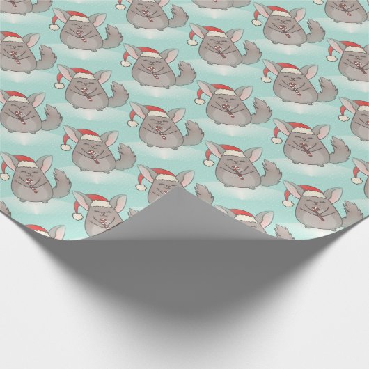 kerst chinchillas cadeaupapier (Hoek)