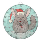 kerst chinchillas dartbord (Voorkant)