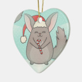 kerst chinchillas keramisch ornament (Links)