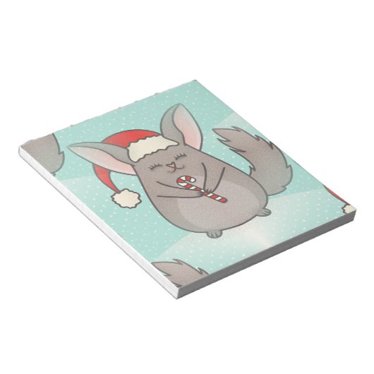 kerst chinchillas notitieblok (Schuin)
