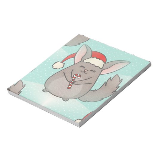 kerst chinchillas notitieblok (Linkerzijde)