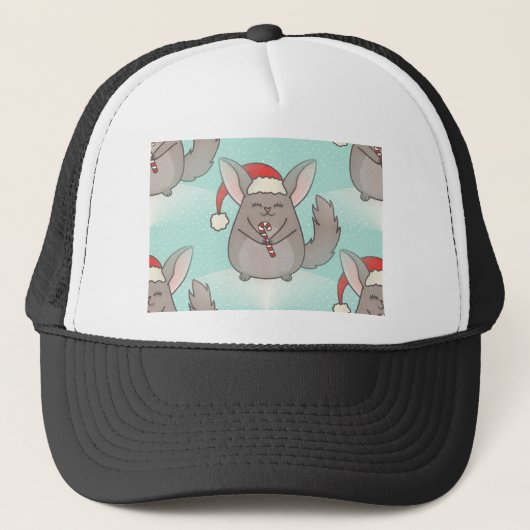 kerst chinchillas trucker pet (Voorkant)
