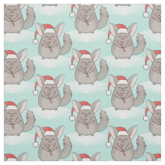 kerst - chinchillas xmas - stof (Swatch)