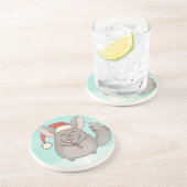 kerst chinchillas zandsteen onderzetter (Zijkant)