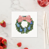 Kerst Chinoiserie Krans, Ginger Jar Vakantie Servet (Insitu)