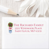 Kerst Chinoiserie Topiary Retouradres Etiket (Insitu)