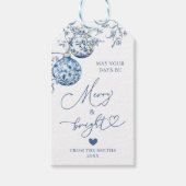 Kerst Chinoiserie Vrolijk en licht vakantie Label Cadeaulabel (Voorkant)