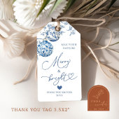 Kerst Chinoiserie Vrolijk en licht vakantie Label Cadeaulabel