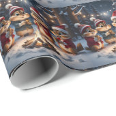 Kerst Chipmunks inpakpapier (Rol Hoek)