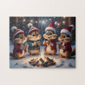 Kerst Chipmunks Puzzel Legpuzzel (Horizontaal)