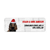 Kerst chocolade Cocker Spaniel retouradres Etiket (Voorkant)