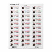 Kerst chocolade Cocker Spaniel retouradres Etiket (Full Sheet)