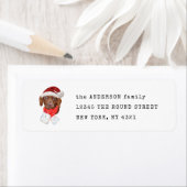Kerst Chocolade Dachshund Hond Retouradres Etiket (Insitu)