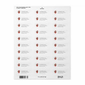 Kerst Chocolade Dachshund Hond Retouradres Etiket (Full Sheet)