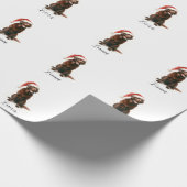 Kerst Chocolade Lab Dog Pet Wrapping Paper Cadeaupapier (Hoek)
