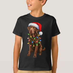 Kerst Chocolade Lab Labrador Retriever Mannen Vrou T-shirt