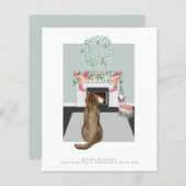 Kerst chocolade labrador hond haard scène (Voorkant / Achterkant)