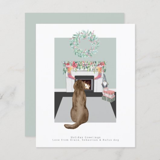 Kerst chocolade labrador hond haard scène (Voorkant / Achterkant)