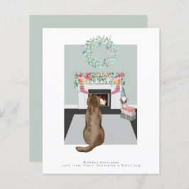 Kerst chocolade labrador hond haard scène