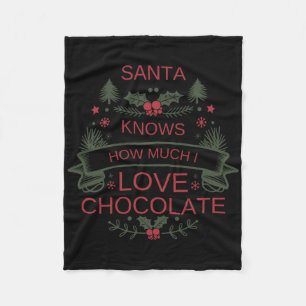 Kerst chocolade liefhebbers shirt voor comfort ete fleece deken