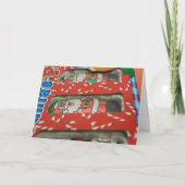 Kerst Chocolade Snoep Kerstman Feestdagen Kaart (Voorkant)
