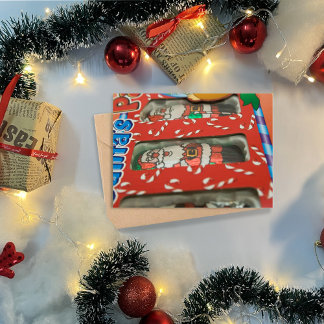 Kerst Chocolade Snoep Kerstman Feestdagen Kaart