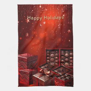 Kerst chocolade snoep keuken handdoek