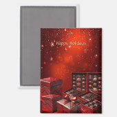 Kerst chocolade snoep magneet (Voorkant / Achterkant)