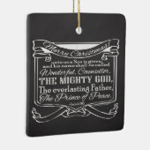 Kerst Christelijk krijtbord Bijbel Schrift Keramisch Ornament (Rechts)