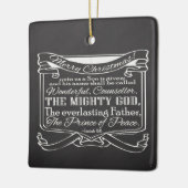 Kerst Christelijk krijtbord Bijbel Schrift Keramisch Ornament (Links)