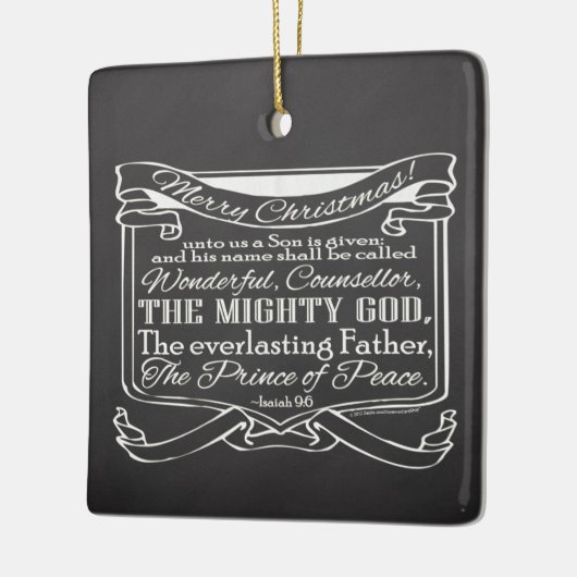 Kerst Christelijk krijtbord Bijbel Schrift Keramisch Ornament (Links)