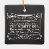 Kerst Christelijk krijtbord Bijbel Schrift Keramisch Ornament (Voorkant)
