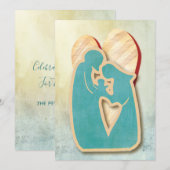 Kerst Christelijk Maria, Jozef en Jezus Christus Feestdagenkaart (Voorkant / Achterkant)