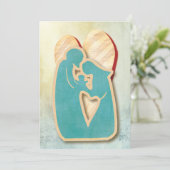 Kerst Christelijk Maria, Jozef en Jezus Christus Feestdagenkaart (Staand voorkant)